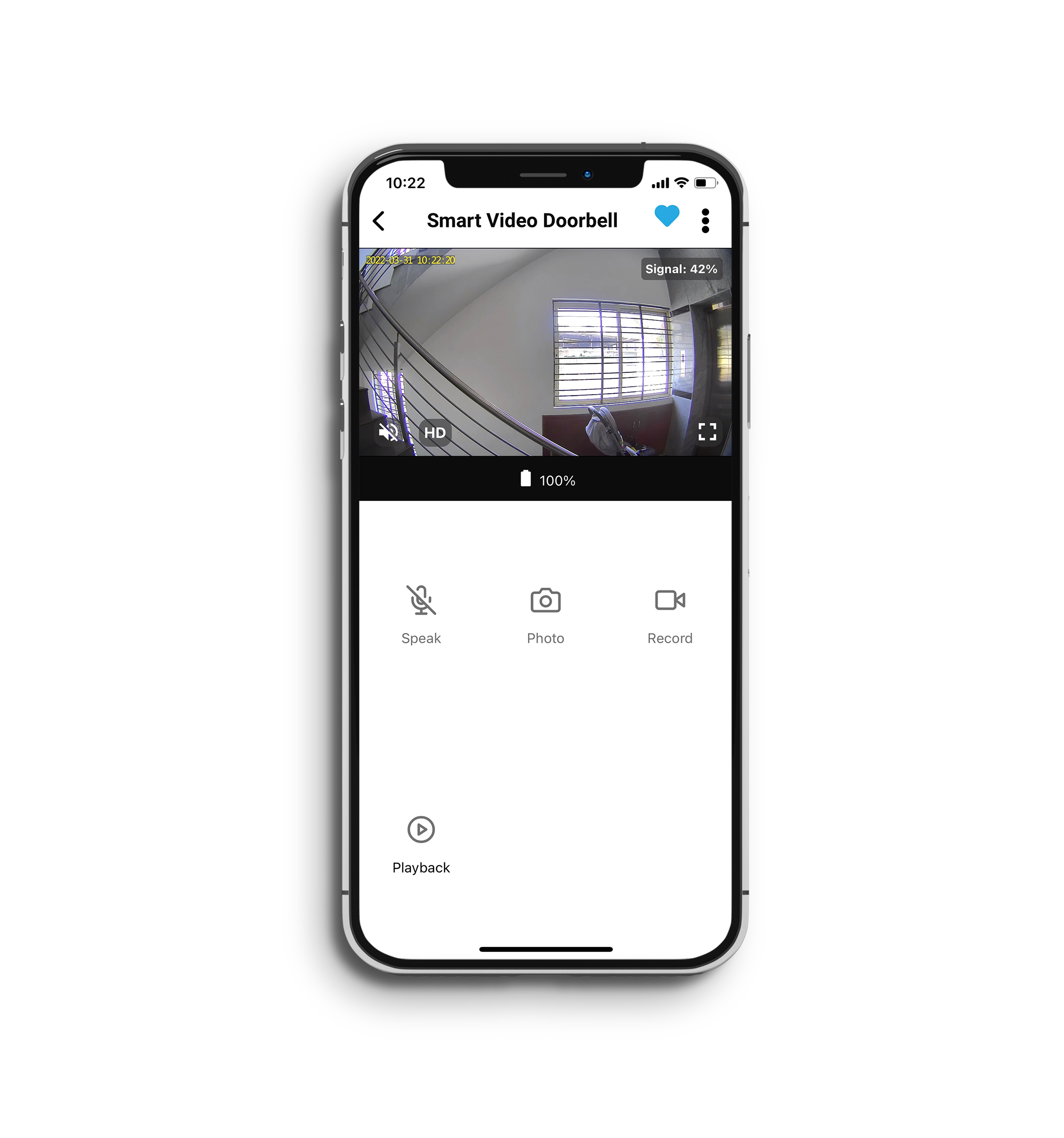 Smart video door bell and smart video door phone in your ATOM8 smartphone app